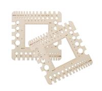 Beaupretty Regla de Madera para Tejer a Crochet 2 Piezas Escala Métrica E Imperial, Herramienta de Medición de Calibre de Aguja y Hilo para Proyectos de Costura y Manualidades