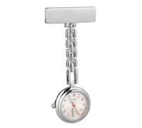 Beaupretty Reloj de Bolsillo para Enfermeras con Alfiler de Seguridad Luminiscente Aleación de Zinc Fácil Lectura Nocturna Regalo Práctico para Personal Médico y Doctoras Color Plateado