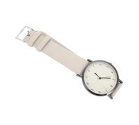 Beaupretty Reloj de Pulsera para Mujer Elegante Correa de Cuero, Esfera Vetas de Madera Color Crema, Diseño Ultradelgado, Accesorio Casual para Eventos y Uso Diario