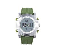 Beaupretty Reloj Deportivo Electrónico Luminoso Correa De Silicona Ajustable para Estudiantes Uso Nocturno Multifunción Doble Pantalla Verde