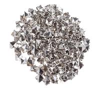Beaupretty Remaches Cuadrados de Metal 10mm Plateados 300 Pcs, Tachuelas Punk para Ropa y Cuero, Clavos para Manualidades y Decoración de Chaquetas, Bolsos y Zapatos