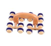 Beaupretty Rodillo Corporal de Masaje de Madera 16 Ruedas Portátil Color Aleatorio para Relajación Muscular Terapia en Casa y Viajes Cuidado Corporal Total