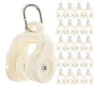 Beaupretty Ruedas para Cortinas de Acero Inoxidable 50 Piezas, Poleas para Rieles Curvos, Rodillos Silenciosos para Cortinas Enrollables, Accesorios para Ventanas y Puertas Corredizas