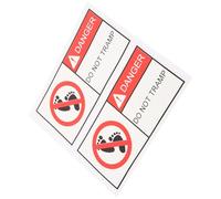 Beaupretty Señal de Advertencia Autoadhesiva para Taller, Pegatina de Seguridad Pvc, Diseño Llamativo, 2 Piezas para Recordatorio de Seguridad Trabajo