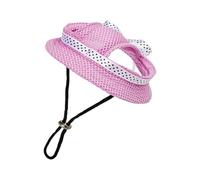Beaupretty Sombrero Adecuado para Sesiones de Fotos Tela de Malla Transpirable con Protección Solar Presa y Agujeros para Orejas con Correa Ajustable para Mascota y Carnavales