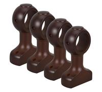 Beaupretty Soporte Central para Barra de Cortina de Madera Carga Resistente y Fácil Instalación, 4 Piezas para Barras de 35mm en Salones y Hogares Diarios