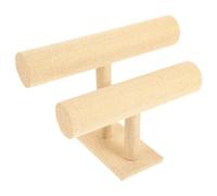 Beaupretty Soporte De Joyería De Madera Estante De Exhibición De Collares Titular De La Goma Para El Pelo Titular De La Joyería Soporte De Exhibición De Reloj Con Cuentas Perder Lino Pulsera