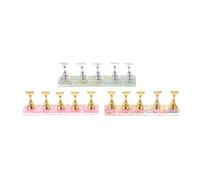 Beaupretty Soporte Magnético para Practicar Uñas 3 Piezas, Base Fuerte y Ligera Diseño de Estrellas, Corazones Rosas y Multicolor, Herramienta para Arte de Uñas en Salón y Hogar
