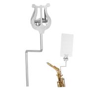 Beaupretty Soporte para Partituras de Saxofón Portátil y Resistente Clip Práctico para Partituras Abiertas Interpretación Color Plateado Accesorio Esencial para Músicos