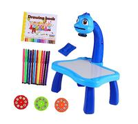 Beaupretty Tablero De Dibujo para Niños Mesa De Proyección Azul Proyector De Pintura Elegante Juguete Educativo Adecuado para Actividades Casa Incluye Accesorios