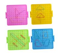 Beaupretty Tablero de Uñas Matemáticas Doble Cara para Estudiantes Primaria Creativo con Bandas Elásticas Instrumento Didáctico para Aprendizaje Geométrico Color Aleatorio Color Aleatorio