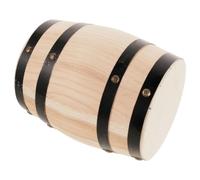Beaupretty Taburete Retro de Barril de Roble para Exterior, Beige | Decoración Vintage de Jardín y Balcón, Estilo Granja, Madera Natural Veta Visible, Fácil de Mover