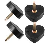 Beaupretty Tapas de Talón en Forma de Corazón para Tacones Altos, 2 Pares de Pvc Negro, Diseño Delicado y Útil para Reparación Silenciosa de Zapatos de Mujer
