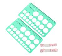 Beaupretty Tarjeta De Medición Para Pezones y Bridas Para Madre, Herramienta De Medición Compacta De Silicona Verde, Escala Precisa Para Medir Copa De Pecho, Portátil Para Lactancia, Set De 2 Unidades