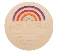 Beaupretty Tarjetas De Madera Meses Letrero De Madera Para Recién Nacidos Tarjetas De Logros Bebe Para Bienvenida Al Mundo