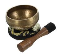 Beaupretty Tazón de Sonido para y Yoga Cuenco Amarillo Set Completo con Accesorios para Relajación y para Prácticas de Mindfulness