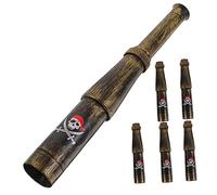 Beaupretty Telescopio Educativo Monocular Pirata 7.28 Pulgadas 6 Piezas para Niños, Resistente y Portátil, Diseñado para Aprendizaje y Juegos Naturaleza