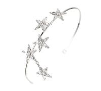 Beaupretty Tiara de Estrella Gemas de Imitación Diadema Brillante Aro Pelo Tocado de Novia para Boda para Niñas Ocasiones Especiales