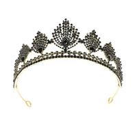 Beaupretty Tiara De La Vendimia Decoración De La Tiara Gótica De Estilo Barroco Boda Decoración Retro Barroco De La Vendimia Nupcial Barroca Antigua Metal Black