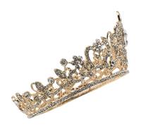 Beaupretty Tiaras de Novia Doradas con Cristales Brillantes Diadema de Princesa para Boda y Fiesta Tocado Elegante y Ligero para Dama de Honor Accesorios para Cabello Nupcial