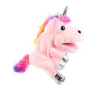 Beaupretty Títere de Mano Unicornio Rosa Suave para Juguete Educativo para Cuentos Diseño Realista y Lavable Favorece Creatividad y Desarrollo Infantil