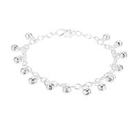 Beaupretty Tobillera de Plata Ajustable con Campanas Pulsera con Dijes Sonoros para Mujer Joyería de Verano Elegante y Versátil Delicado