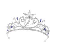 Beaupretty Tocado de Diadema Navideña Gemas de Imitación Tiara para Fiesta Navideña Adorno de Princesa para Halloween Boda Graduación Cumpleaños Tocado para Mujer