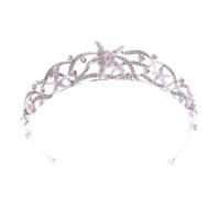 Beaupretty tocado de estrella de mar de boda novia de moda duradera estrella de mar diadema tiara de diamantes de imitación accesorios para el cabello nupcial