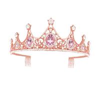 Beaupretty Tocado de Novia con Gemas de Imitación Elegante para Fotografía Accesorios de Cabello de Fiesta para Mujer Diseño de Princesa para Bodas