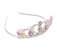 Beaupretty Tocado para Diadema de Sirena Tiara de Perlas Falsas Gemas de Imitación Temática Oceánica para Fiesta de Cumpleaños y Disfraces de Princesa