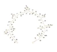 Beaupretty Tocados De Novia Dama De Honor Ligas Tocado De Novia Boda Velo De Novia Tocado Para Novia Women Accesorios Para El Cabello De Perlas Tiaras Tiara De Perlas Aleación De Zinc Golden
