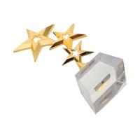 Beaupretty Trofeo Infantil Estrella Mini Dorado Cristal Sólido Premio para Competencias Escolares y Deportivas Incentivo para Diseño Caricatura y Base Transparente