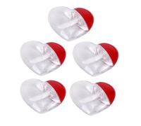Beaupretty Tubos de Brillo Labial Tamaño Pequeño Juego de 5 en Forma de Corazón Vacíos Plásticos y Recargables Portátiles para Maquillaje y Viaje