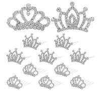 Beaupretty Uds. Tiara Pequeña Con Peine Para El Cabello De Cristal Para Niñas Peines Para El Cabello De Princesa Con De Imitación e Para El Suministros
