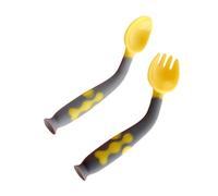 Beaupretty Utensilios Flexibles para Bebés Ergonómicos para Diseño Curvado para Facilitar el Agarre y Alimentación Aptos para Aprendizaje de Alimentación Infantil