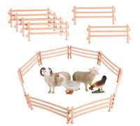 Beaupretty Vallas De Juguete para Granja Beige, Pack 50 Piezas, Diseño Realista, para Niños, Juegos De Establo y Corral, Construcción De Granjas, Accesorios para Figuras De Animales