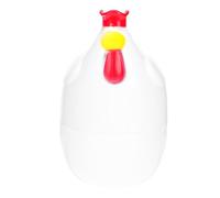Beaupretty Vaporera Creativa para Huevos Diseño de Pollo en Plástico Blanco, Utensilio de Cocina Saludable Que Mantiene la Humedad, Adecuado para Microondas