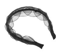 Beaupretty venda aro de pelo femenino diadema para boda tocado de diadema diademas anchas cintas para el pelo de las mujeres diadema versátil accesorio de diadema tocado de niña malla Black
