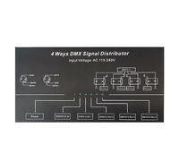 Beausoleil AC100V-240V Entrada DMX512 1 una 4 Hub DMX Signal Repeater Splitter 4 XLR-3 Salida Distribuidor Amplificador de Potencia Enchufe de la UE