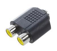 Beausoleil Adaptador De Conector De Enchufe De Ranura Hembra De 3,5 mm A Doble RCA Hembra Fono