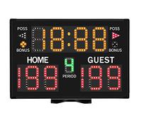 Beausoleil Marcador ElectróNico de Baloncesto, Marcador Digital PortáTil con Mando a Distancia para Multideportes, Interior y Exterior, Enchufe de la UE