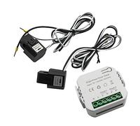 Beausoleil Tuya App Smart Two-Way Bilateral WiFi Energy Meter AC110V 220V con Clamp CT KWh Power Consumo de Electricidad (B)