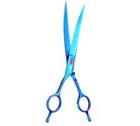 Beauté Secrets Tijeras de corte de pelo de 7 pulgadas, tijeras profesionales de aseo para perros y gatos con punta redonda roma de acero inoxidable, tijeras curvadas para perros y gatos, herramientas