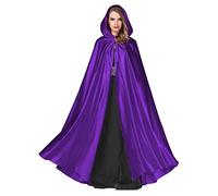 BEAUTELICATE Capa con Capucha Medieval Mujer Disfraz Abriga Larga para Novia Vampiro Princesa Bruja Halloween Navidad Fiesta Cosplay Fotografía （Morado）