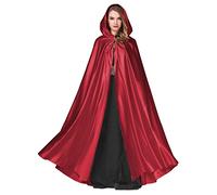 BEAUTELICATE Capa con Capucha Medieval Mujer Disfraz Abriga Larga para Novia Vampiro Princesa Bruja Halloween Navidad Fiesta Cosplay Fotografía （Manzana Roja）