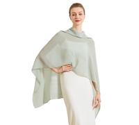 BEAUTELICATE Chal Estola de Gasa Elegante para Mujer Chifón Capa Poncho Ligera para Novias Bodas y Vestidos de Noche