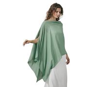 BEAUTELICATE Chal Estola de Gasa Elegante para Mujer Chifón Capa Poncho Ligera para Novias Bodas y Vestidos de Noche-Verde Salvia Apagado
