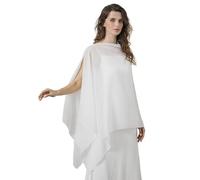 BEAUTELICATE Chal Estola de Gasa Elegante para Mujer Chifón Capa Poncho Ligera para Novias Bodas y Vestidos de Noche