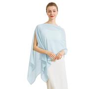 BEAUTELICATE Chal Estola de Gasa Elegante para Mujer Chifón Capa Poncho Ligera para Novias Bodas y Vestidos de Noche
