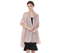 BEAUTELICATE Chal Estola de Gasa Mujer Bufanda Para Vestido de Fiesta Novia Boda Playa Bikini Verano Primavera (Peach Puff)